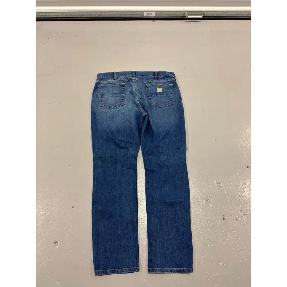 Carhartt Relaxed Fit Straight‎ Leg Jeans Mens 38x32 Blue Denim Workwear